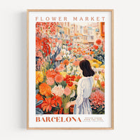 Barcelona Flower Market Poster - Posters - Enchanted Sights