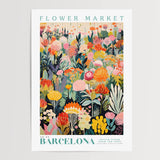 Barcelona Flower Market Poster - Posters - Enchanted Sights