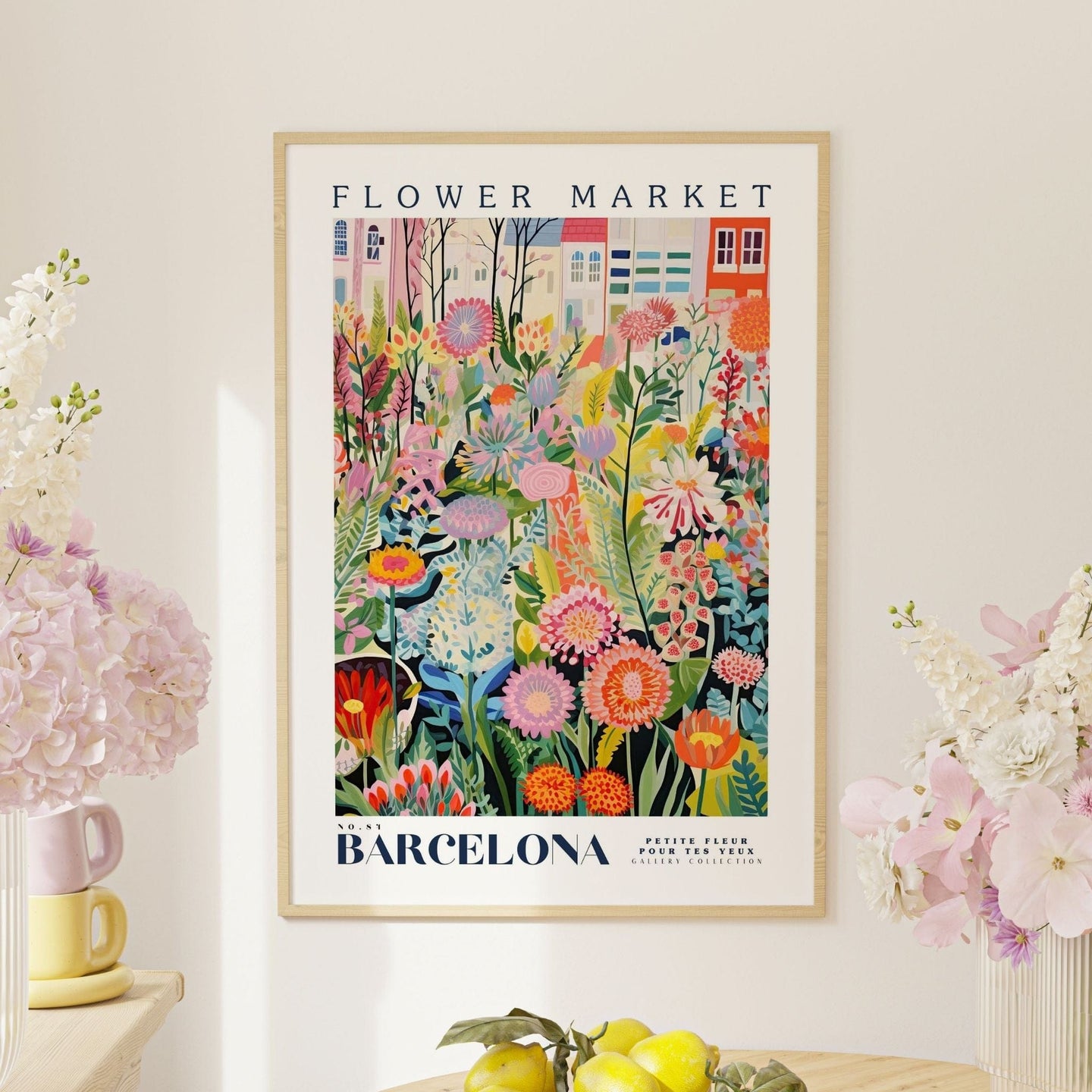 Barcelona Flower Market Poster - Enchanted SightsPostersEnchanted Sights