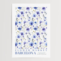 Barcelona Flower Market Poster - Posters - Enchanted Sights