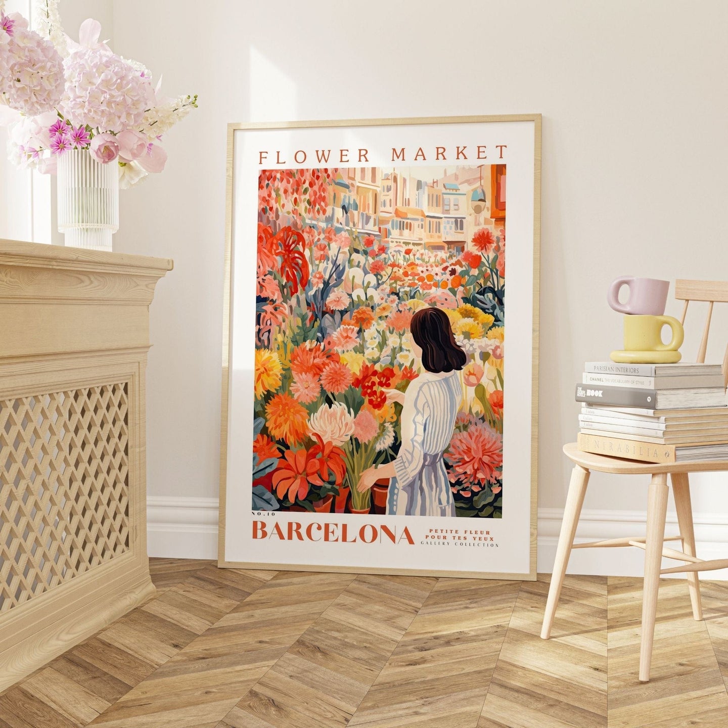 Barcelona Flower Market Poster - Posters - Enchanted Sights