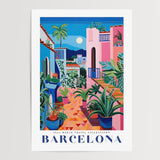 Barcelona Travel Poster - Print Material - Enchanted Sights