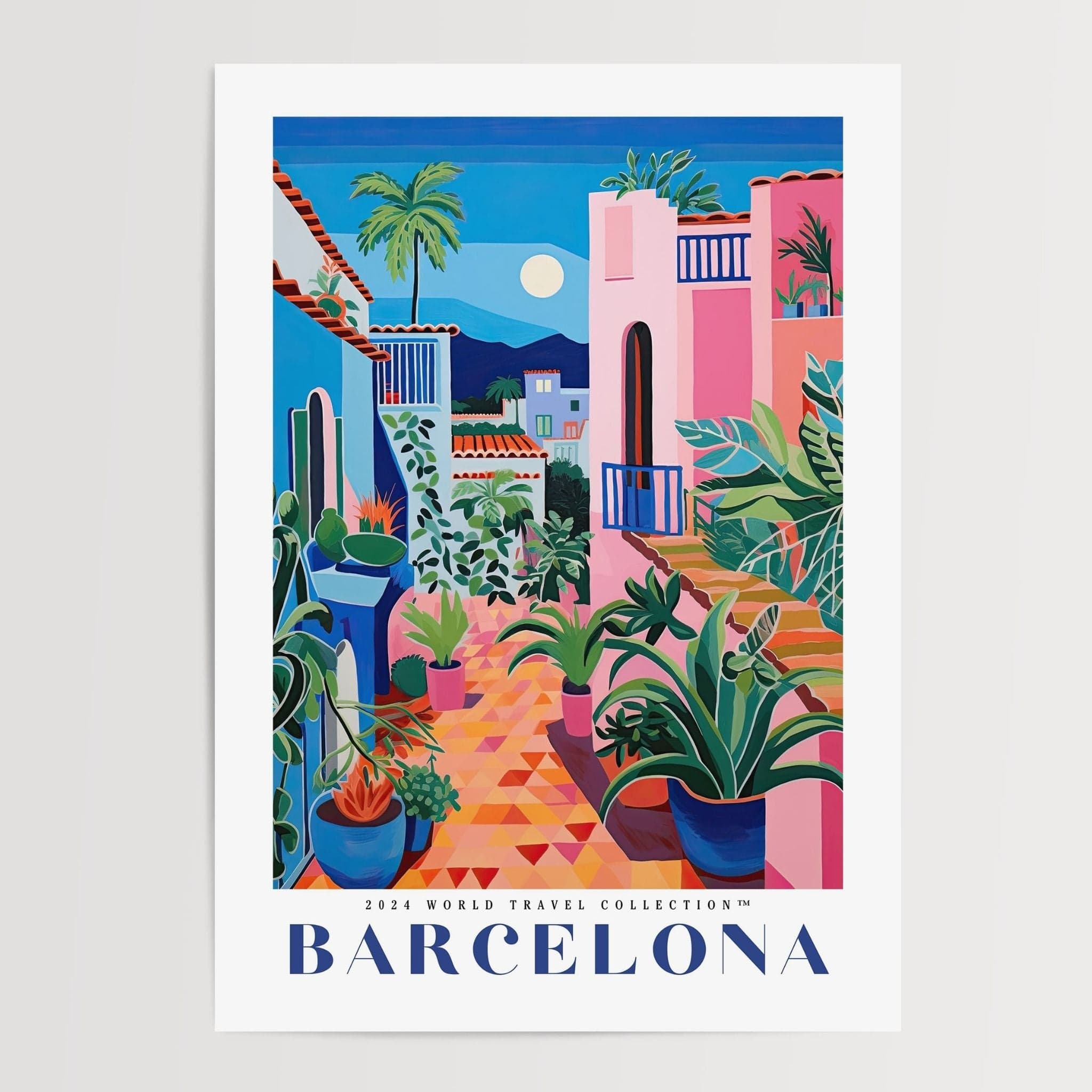 Barcelona Travel Poster - Print Material - Enchanted Sights