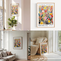 a living room filled with furniture and flowers