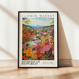 a picture of a flower market poster on a wall