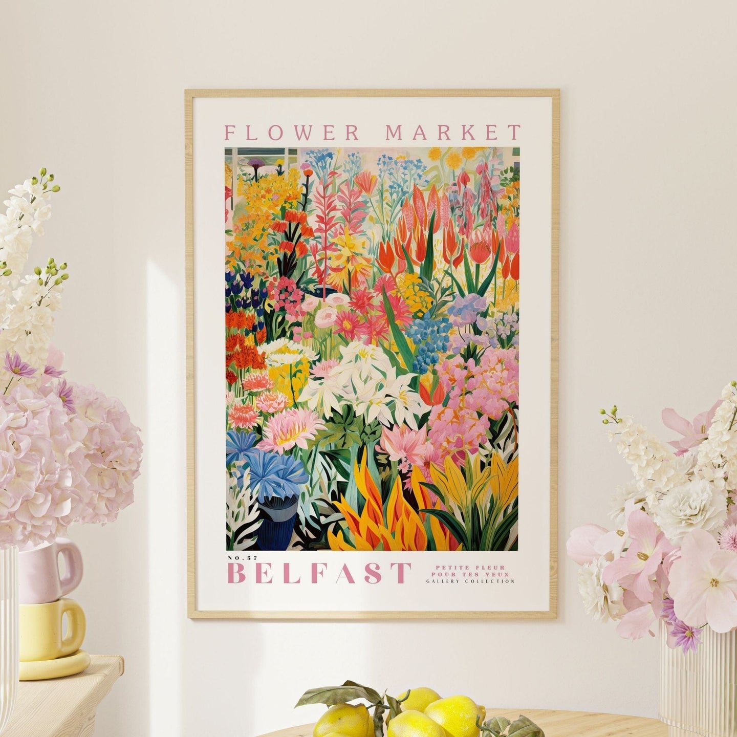 Belfast Flower Market Poster - Posters - Enchanted Sights