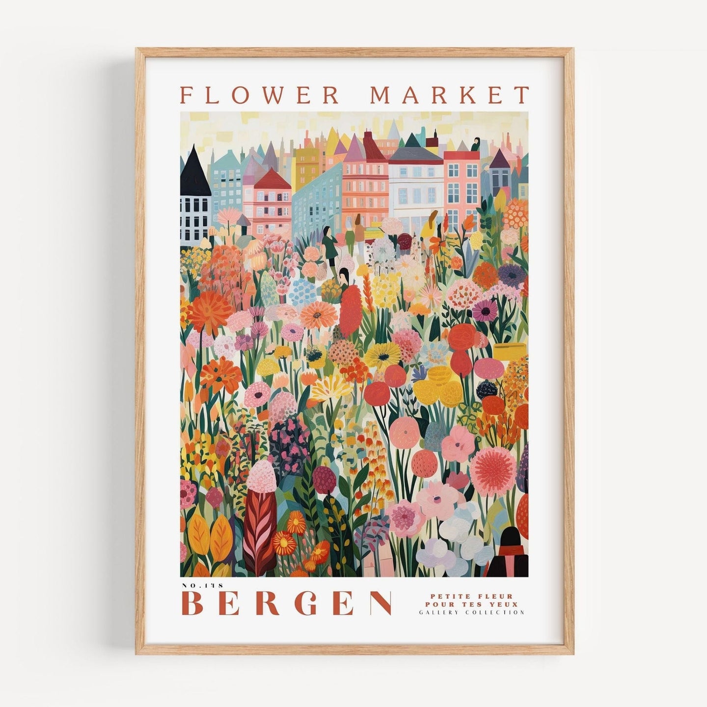 Bergen Flower Market Poster - Enchanted SightsPostersEnchanted Sights