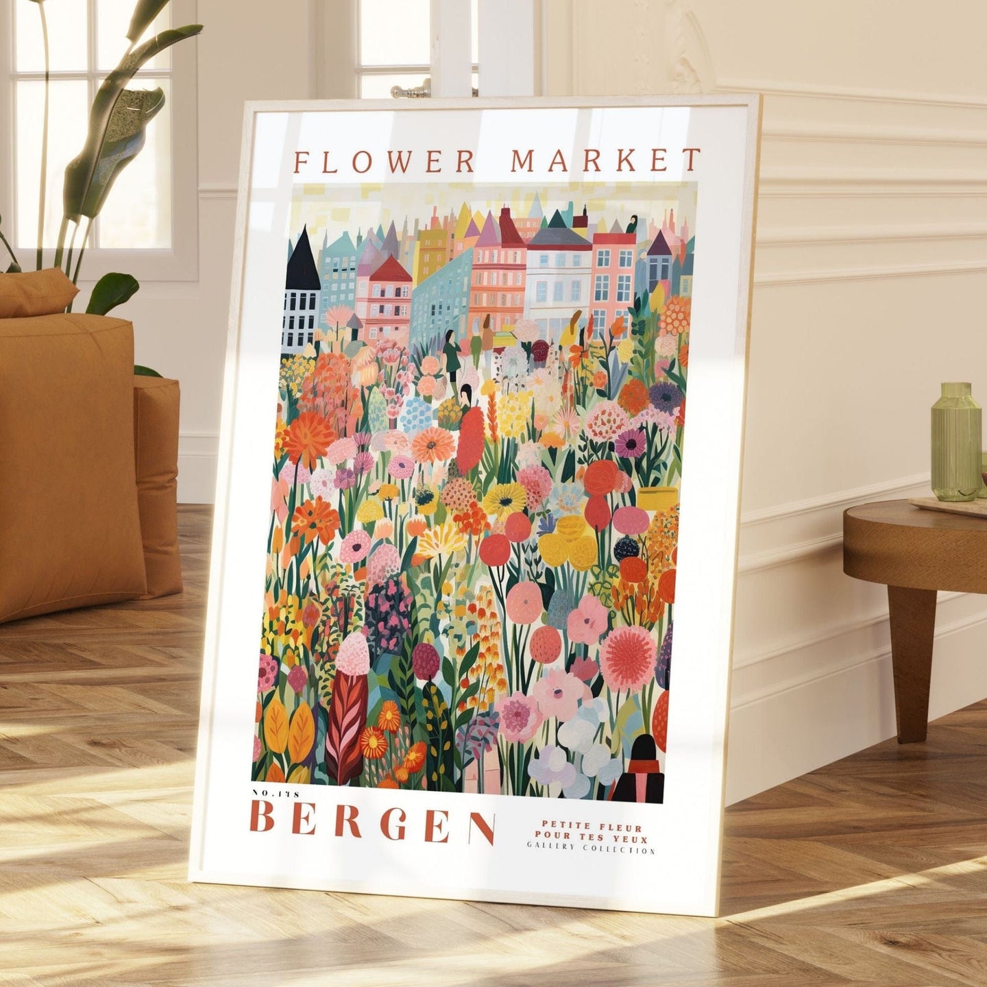 Bergen Flower Market Poster - Enchanted SightsPostersEnchanted Sights