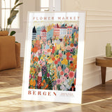 Bergen Flower Market Poster - Posters - Enchanted Sights