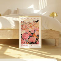 Bordeaux Flower Market Poster - Posters - Enchanted Sights