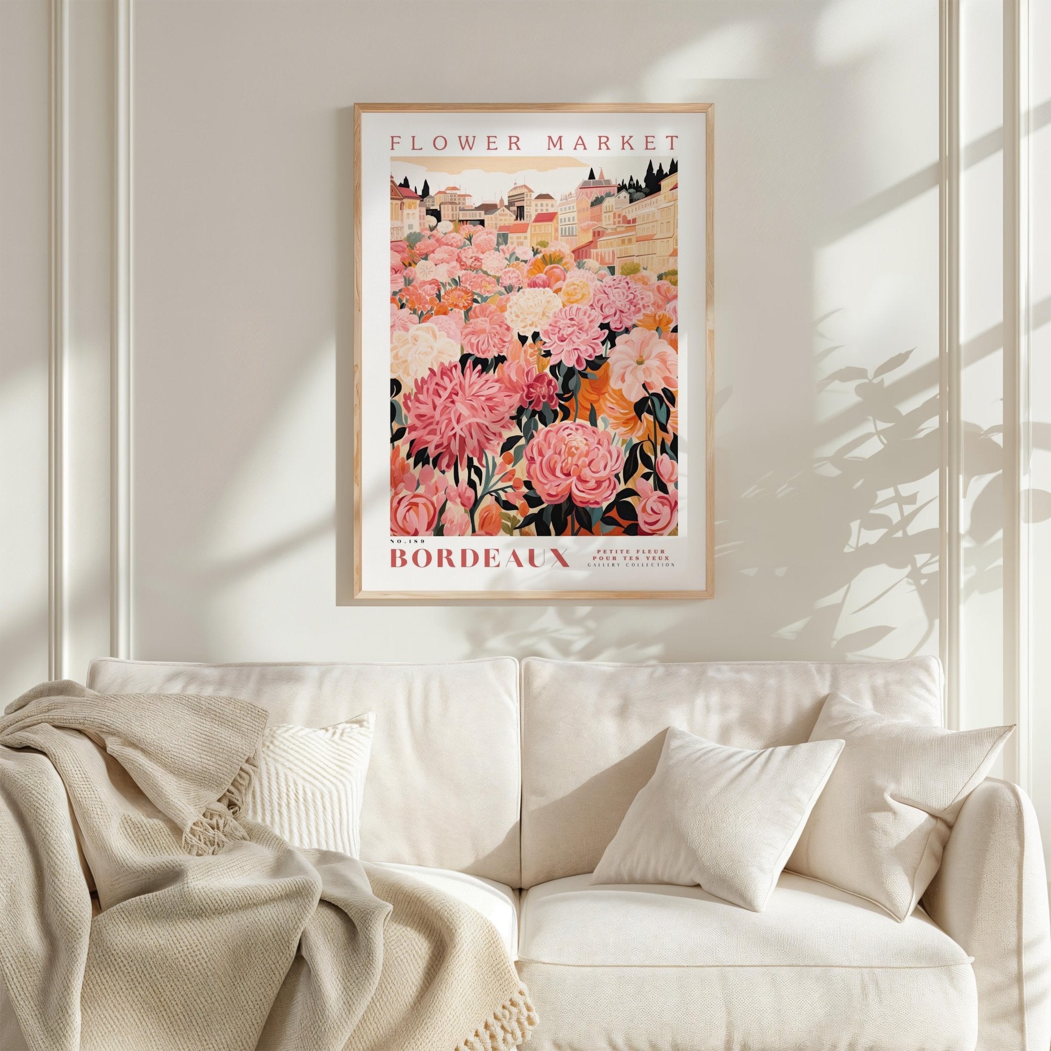 Bordeaux Flower Market Poster - Posters - Flower Poster