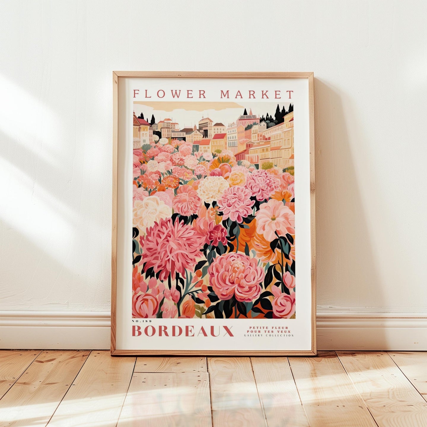 Bordeaux Flower Market Poster - Posters - Flower Poster