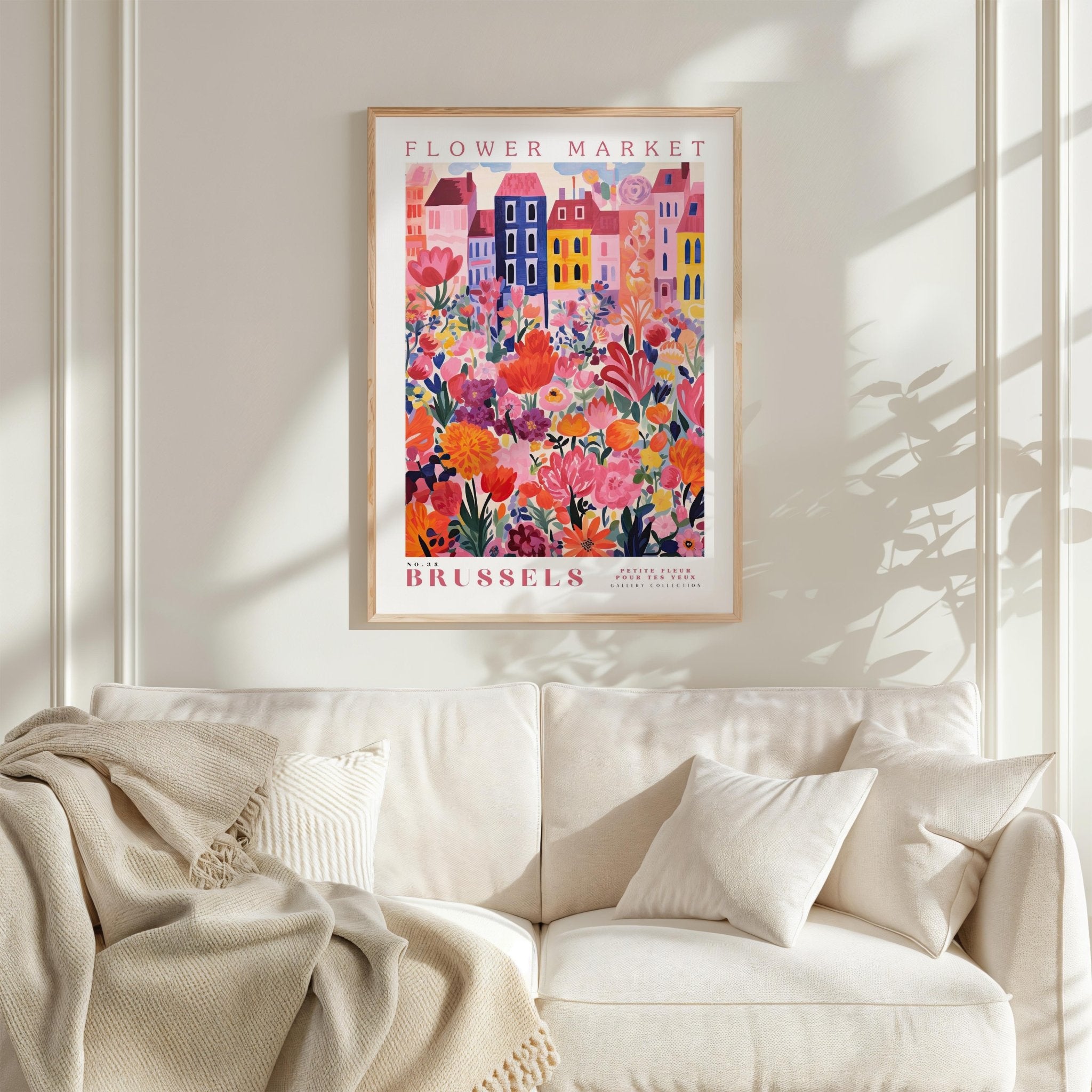 Brussels Flower Market Poster - Posters - Flower Poster