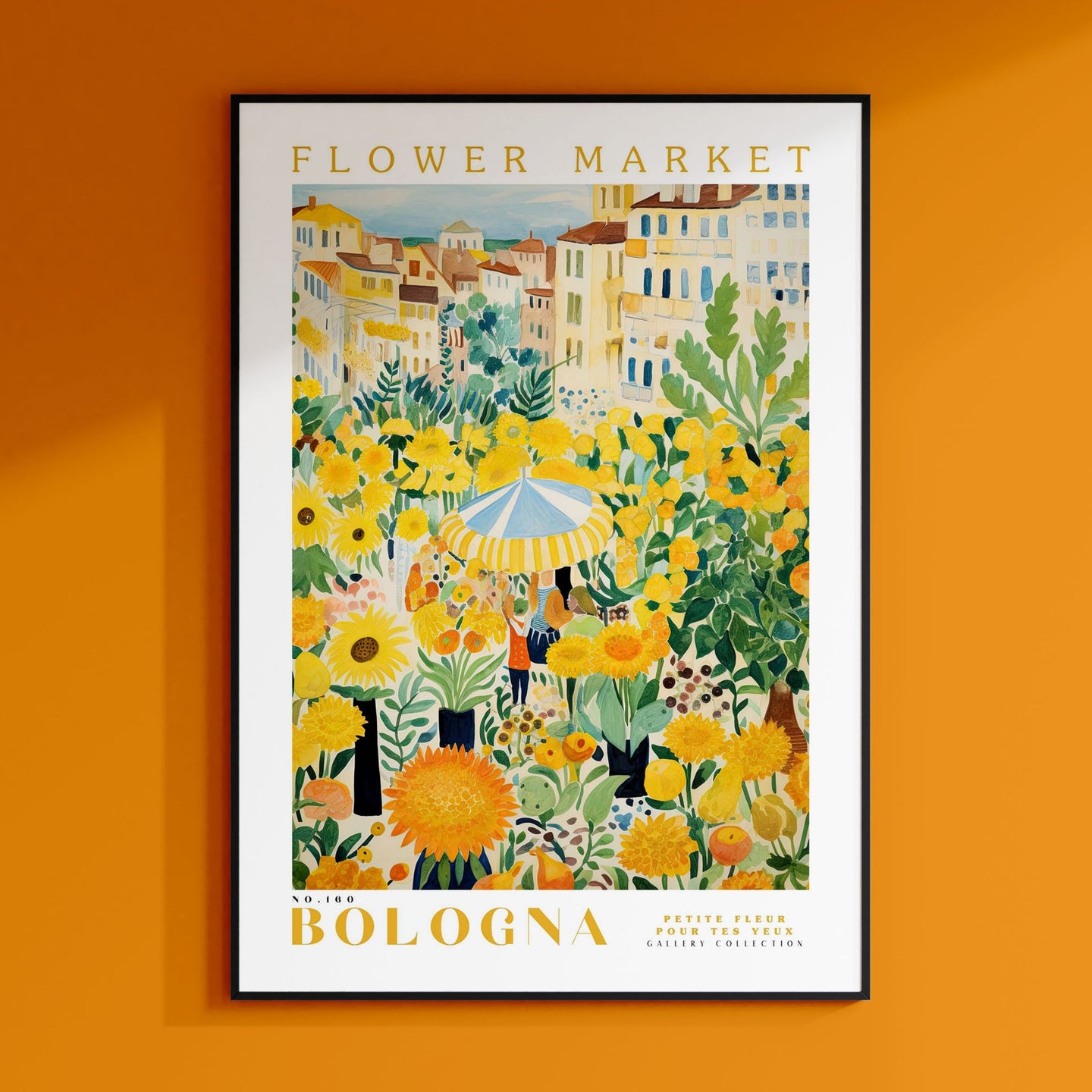 a picture of a flower market in bologna