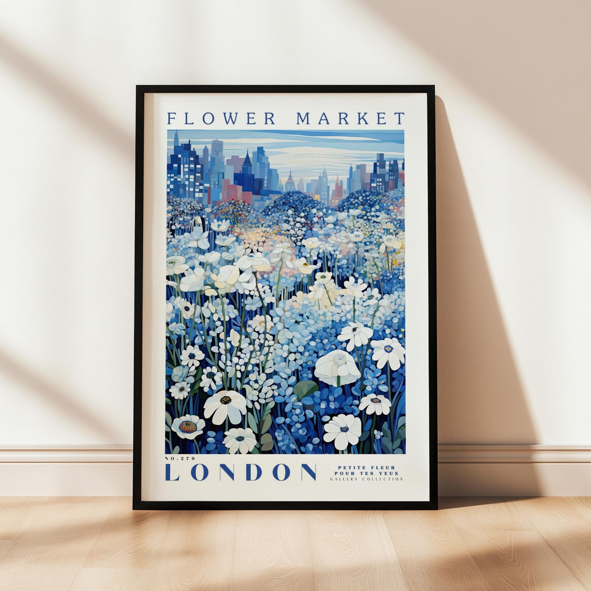 a picture of a flower market in london