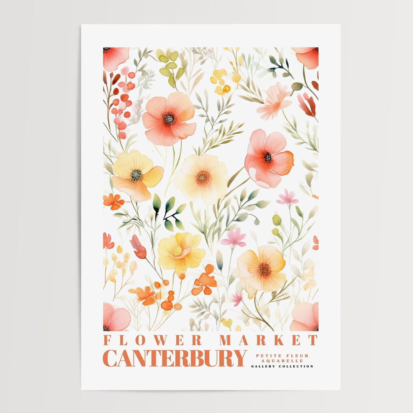 Canterbury Flower Market Poster - Enchanted SightsPostersEnchanted Sights