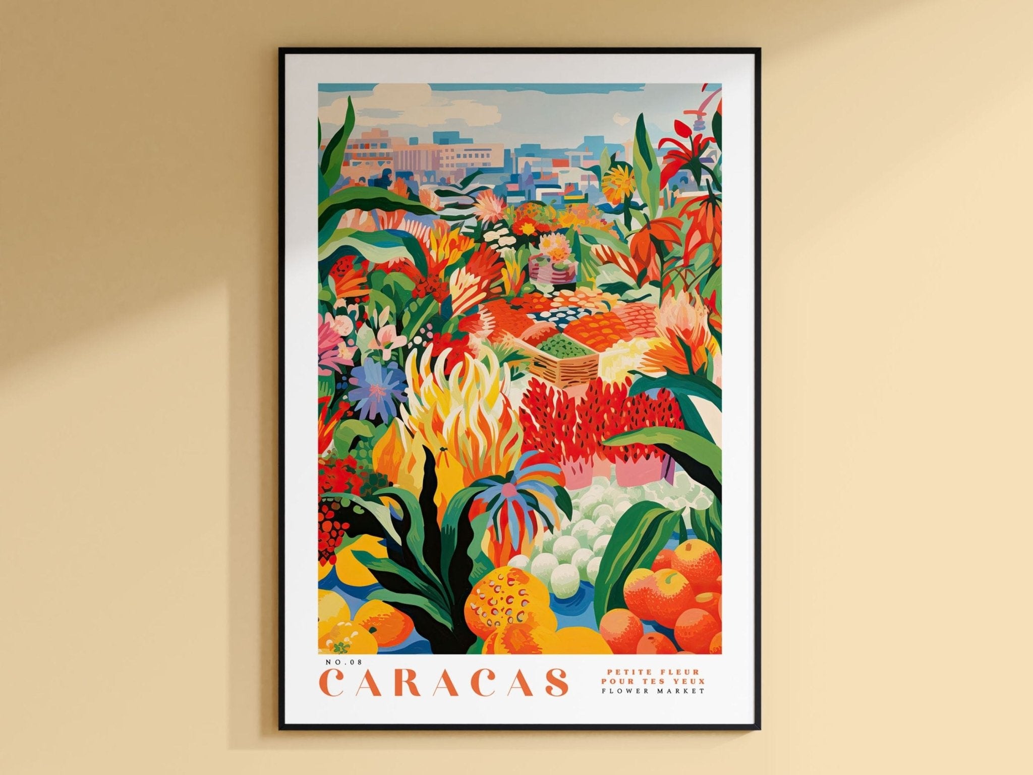 Caracas Flower Market Poster - Posters - Enchanted Sights