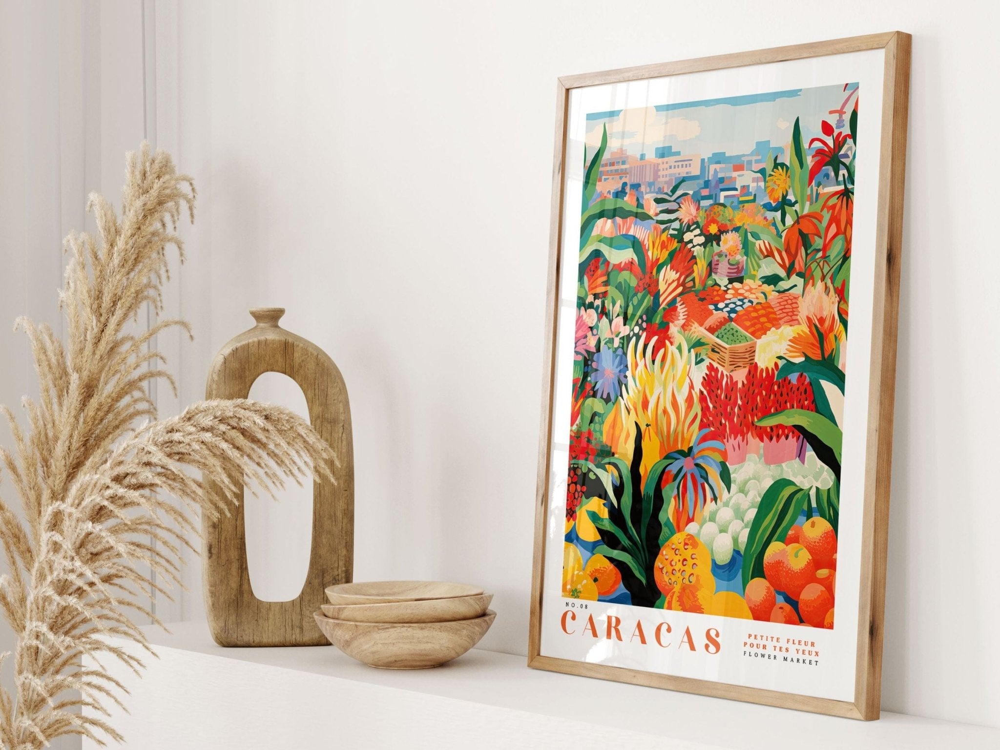 Caracas Flower Market Poster - Posters - Enchanted Sights