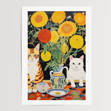 Cat poster - Dinner For Two - Posters - Enchanted Sights