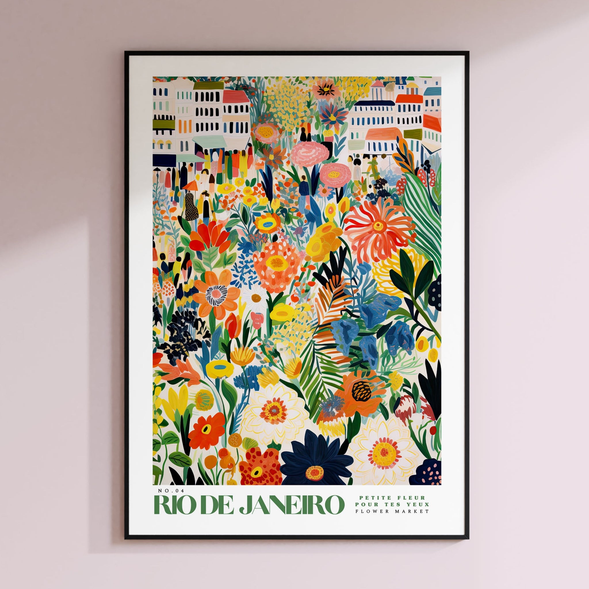 a poster hanging on the wall of a room