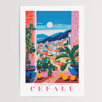 Cefalu Travel Poster - Posters - Enchanted Sights