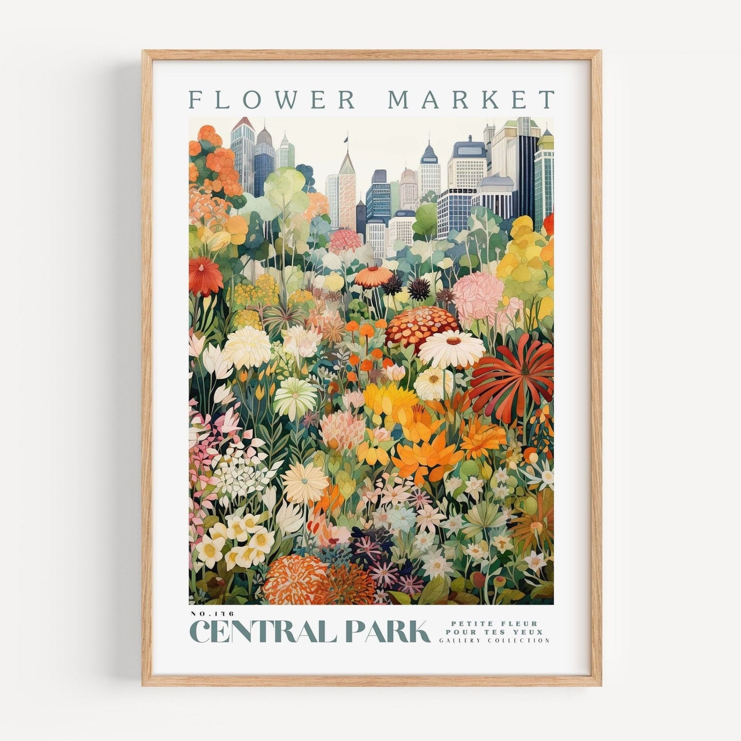 Central Park Flower Market Poster - Posters - Enchanted Sights