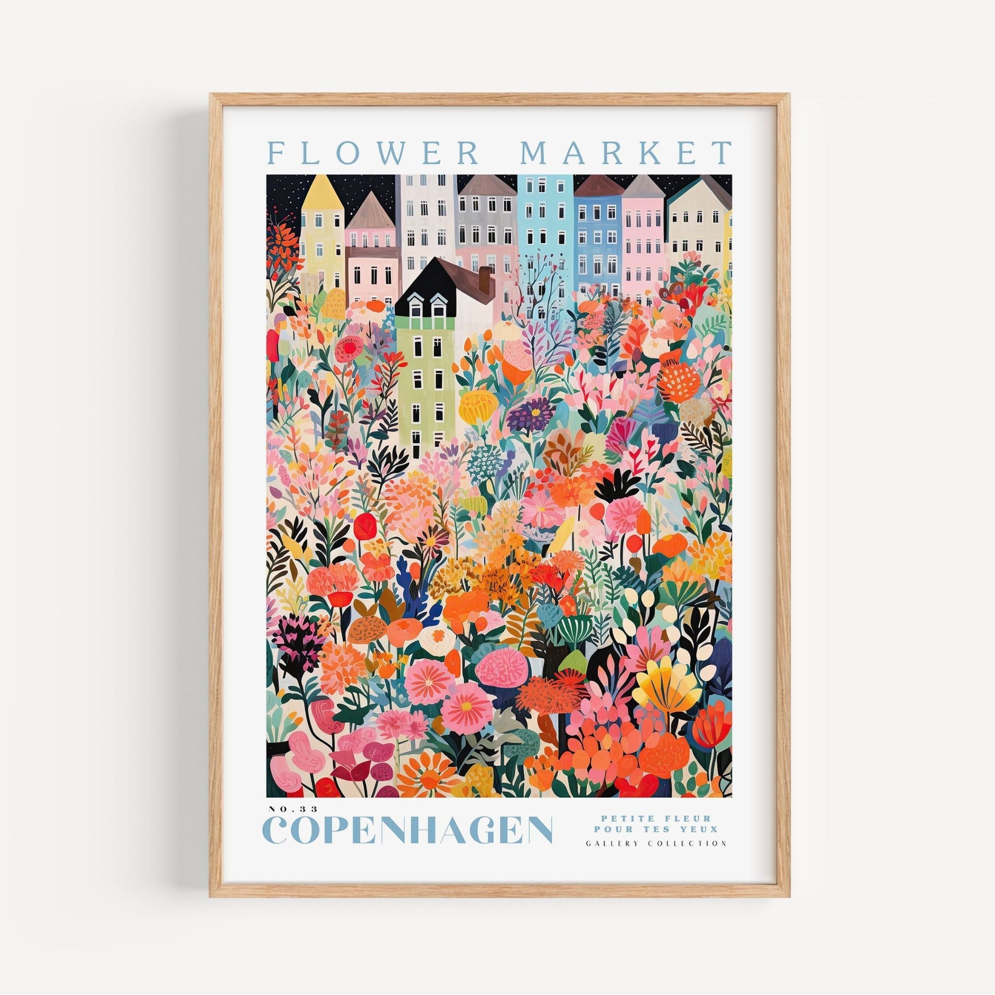 Copenhagen Flower Market Poster - Posters - Enchanted Sights