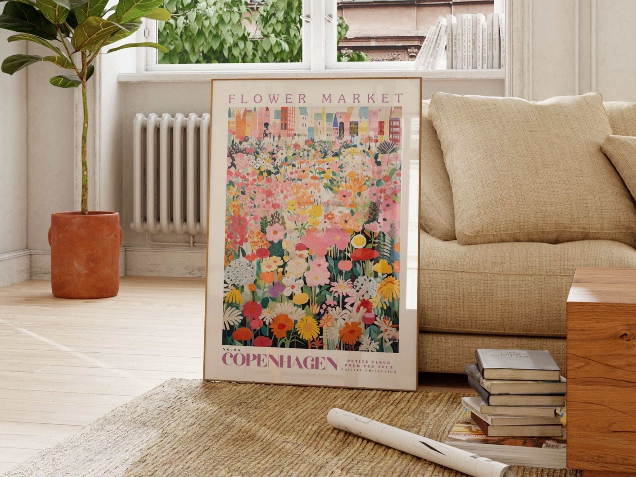 Copenhagen Flower Market Poster - Posters - Enchanted Sights