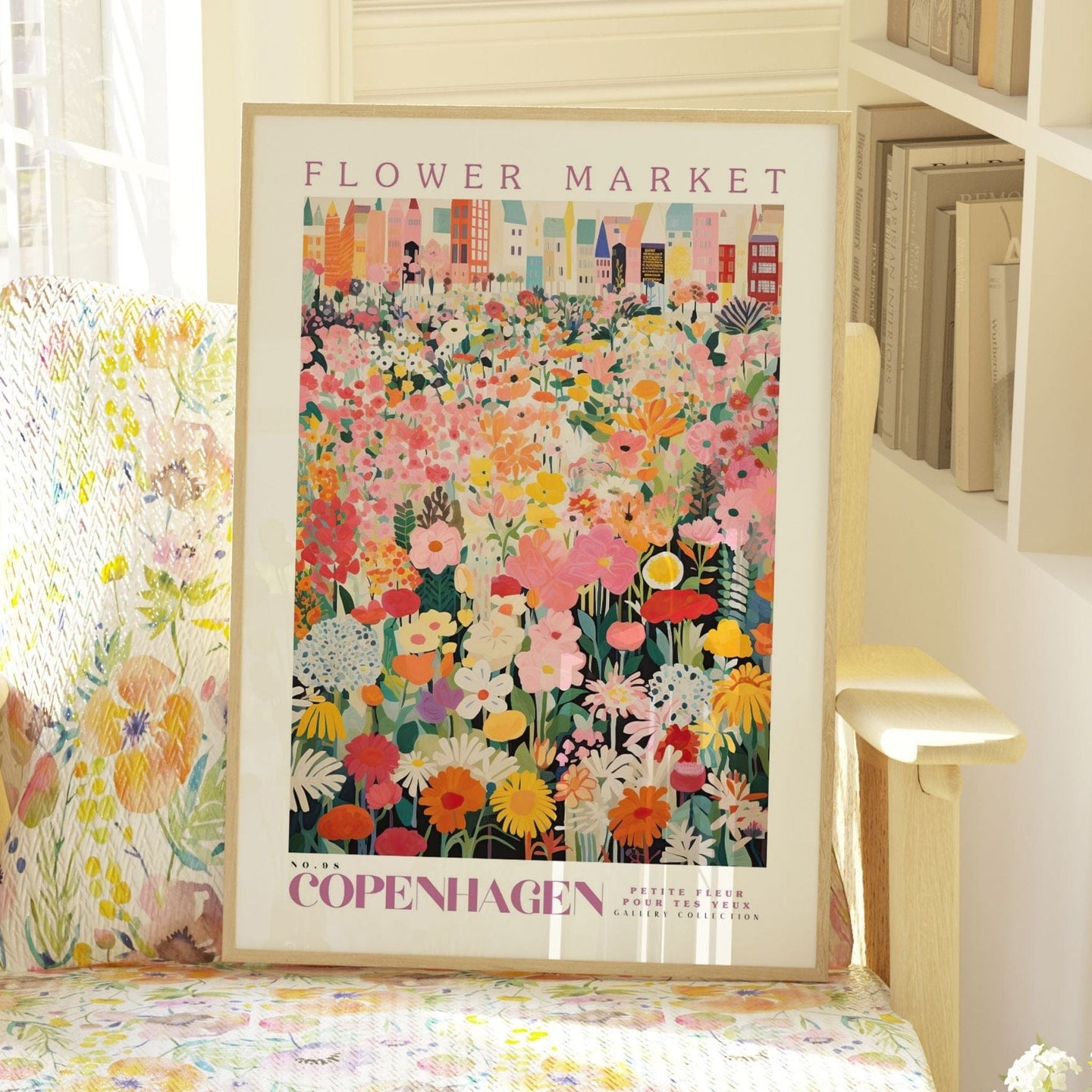 Copenhagen Flower Market Poster - Posters - Enchanted Sights