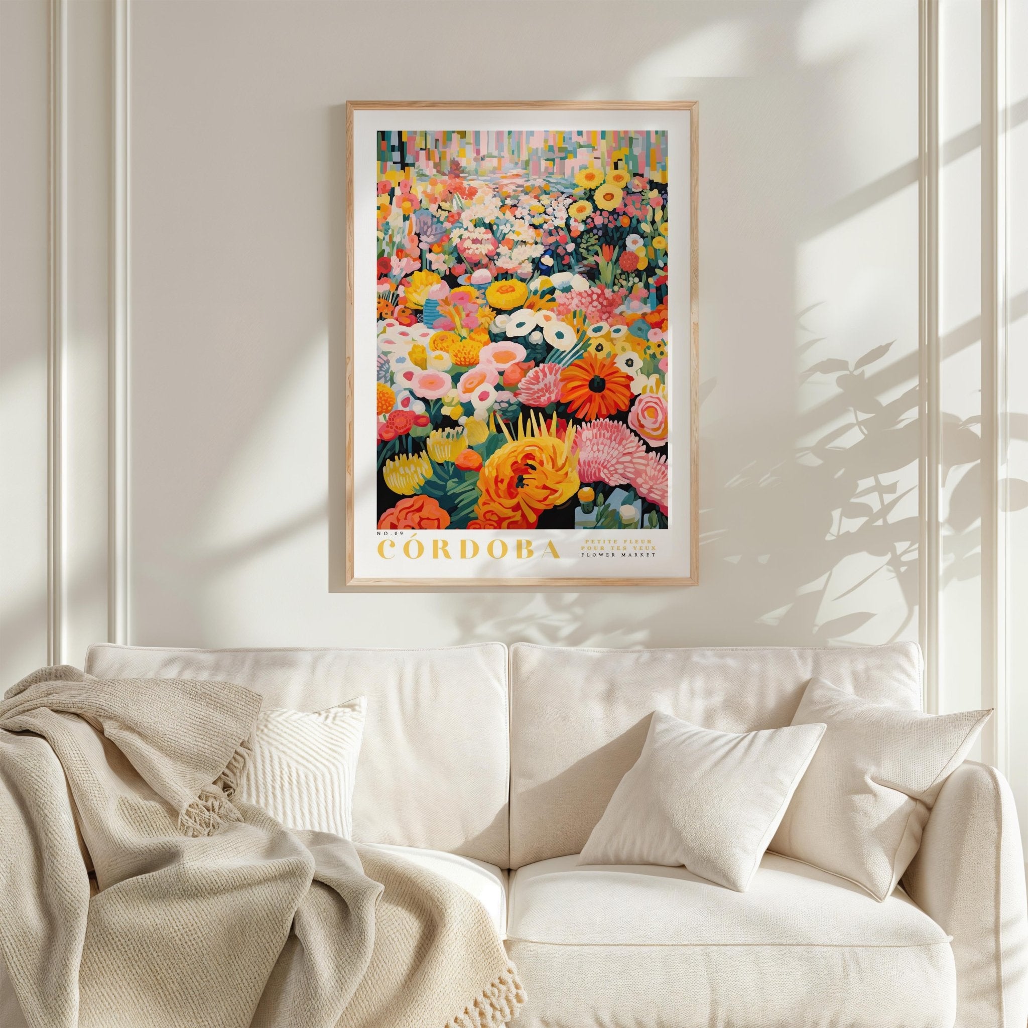 Cordoba Flower Market Poster - Posters - Flower Poster