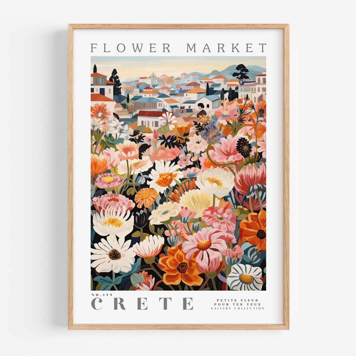 Crete Flower Market Poster - Enchanted SightsPostersEnchanted Sights