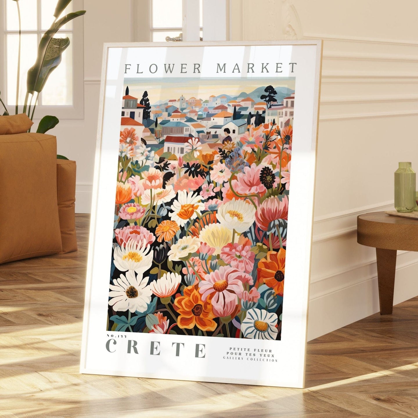 Crete Flower Market Poster - Enchanted SightsPostersEnchanted Sights