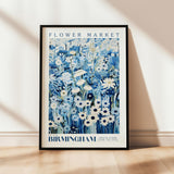 a picture of a flower market poster on a wall