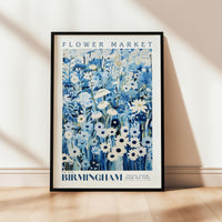 a picture of a flower market poster on a wall