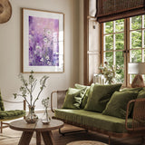 a living room filled with furniture and a painting on the wall