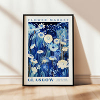 a picture of a flower market poster on a wall