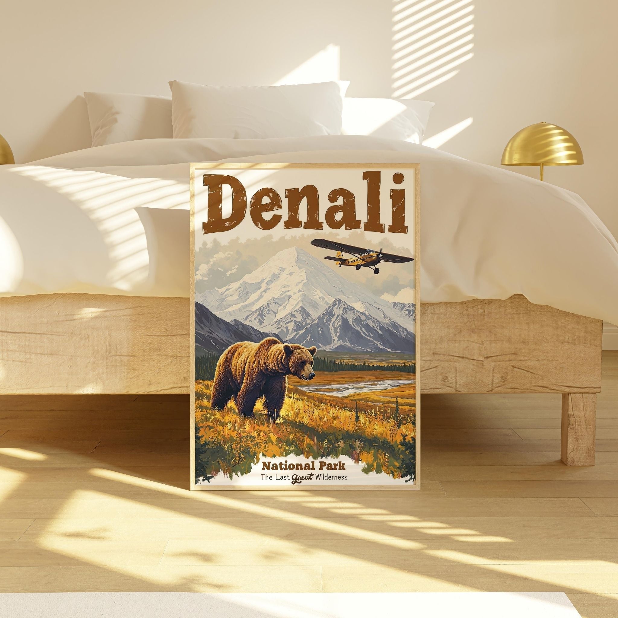 Denali 2 Retro National Park Poster - Poster - Enchanted Sights