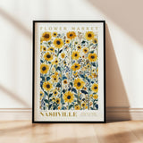 a picture of a flower market poster on a wall