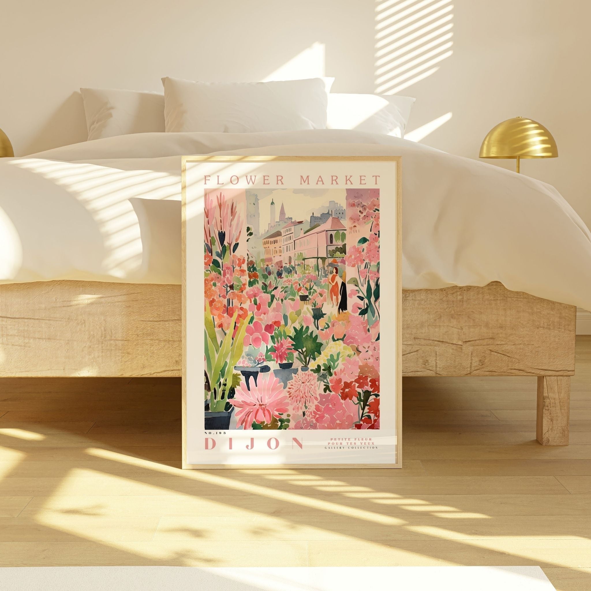 Dijon Flower Market Poster - Posters - Enchanted Sights
