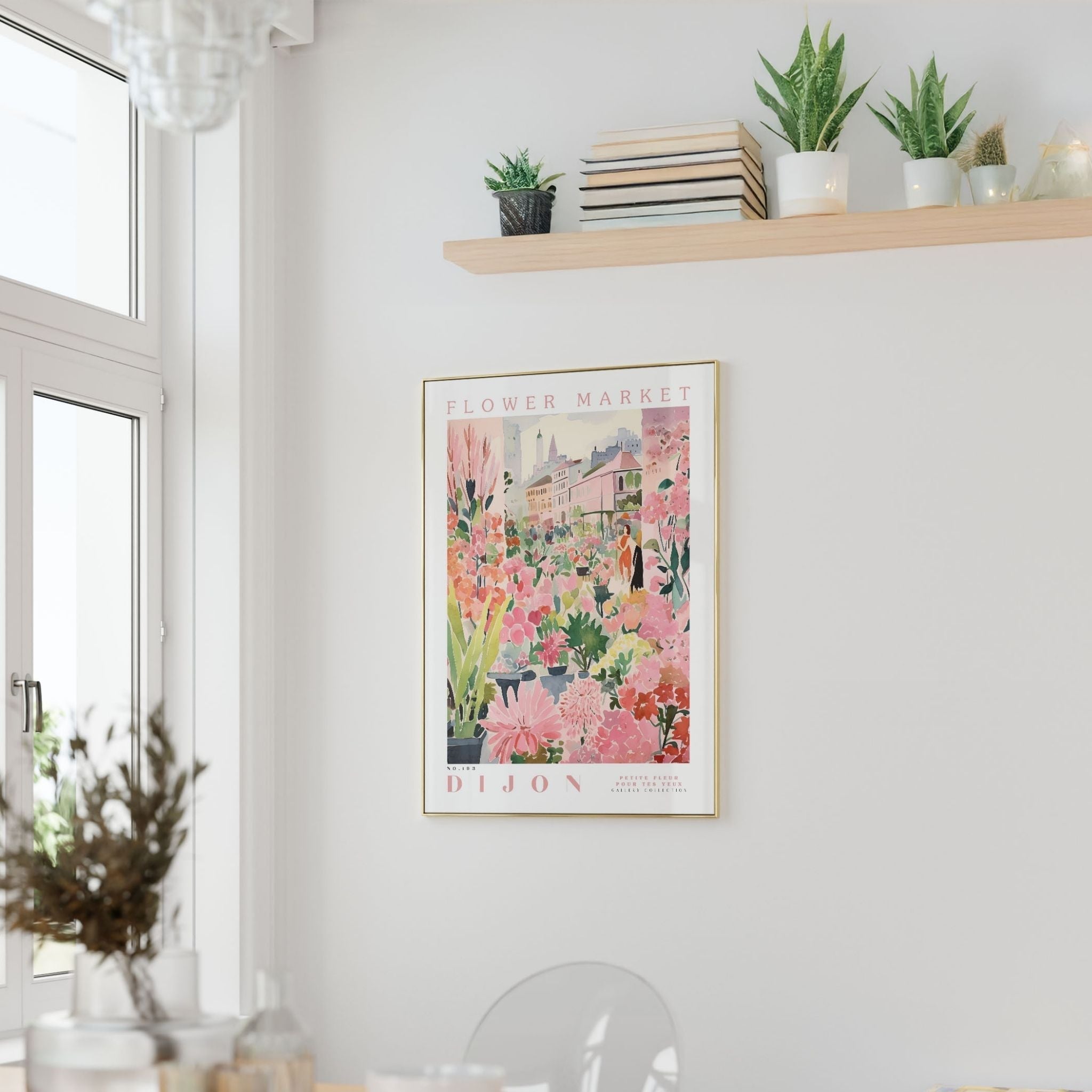 Dijon Flower Market Poster - Posters - Enchanted Sights