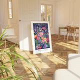 a picture of a room with chairs and a table