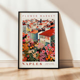 a picture of a flower market in naples