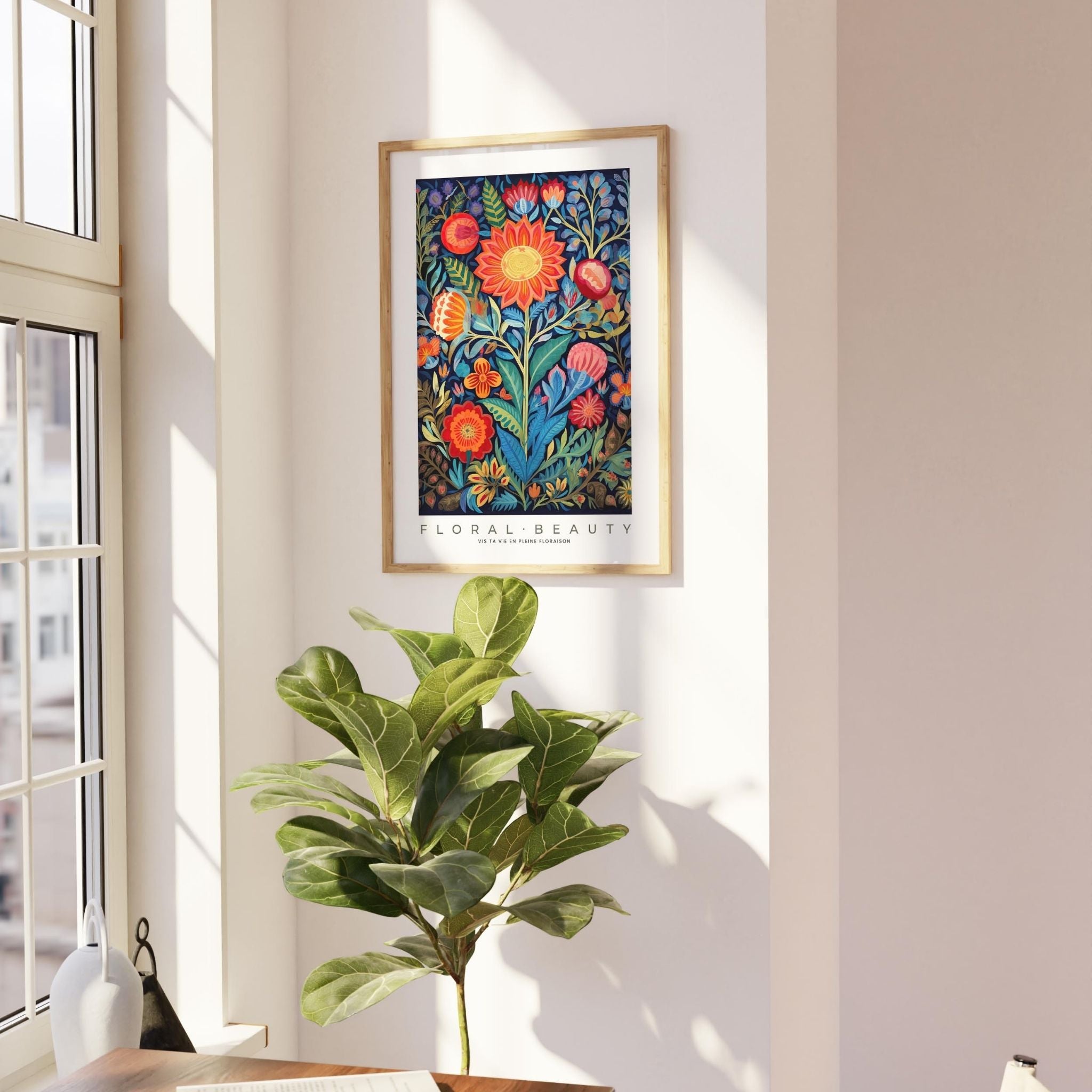 a potted plant sitting on top of a wooden table
