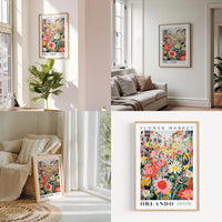 a living room filled with furniture and flowers