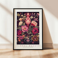 a picture of a floral print on a wall