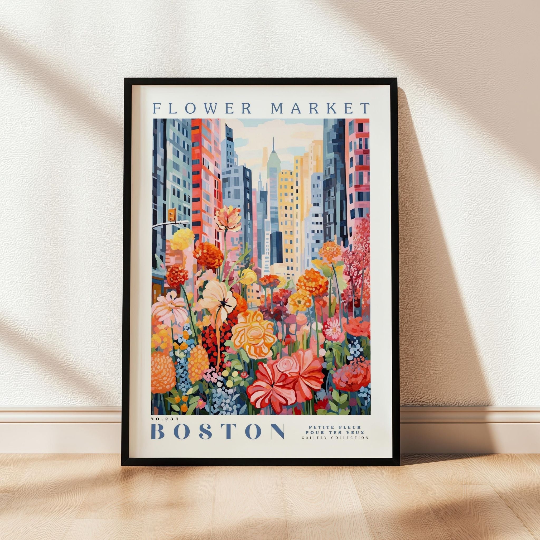 a picture of a flower market in boston