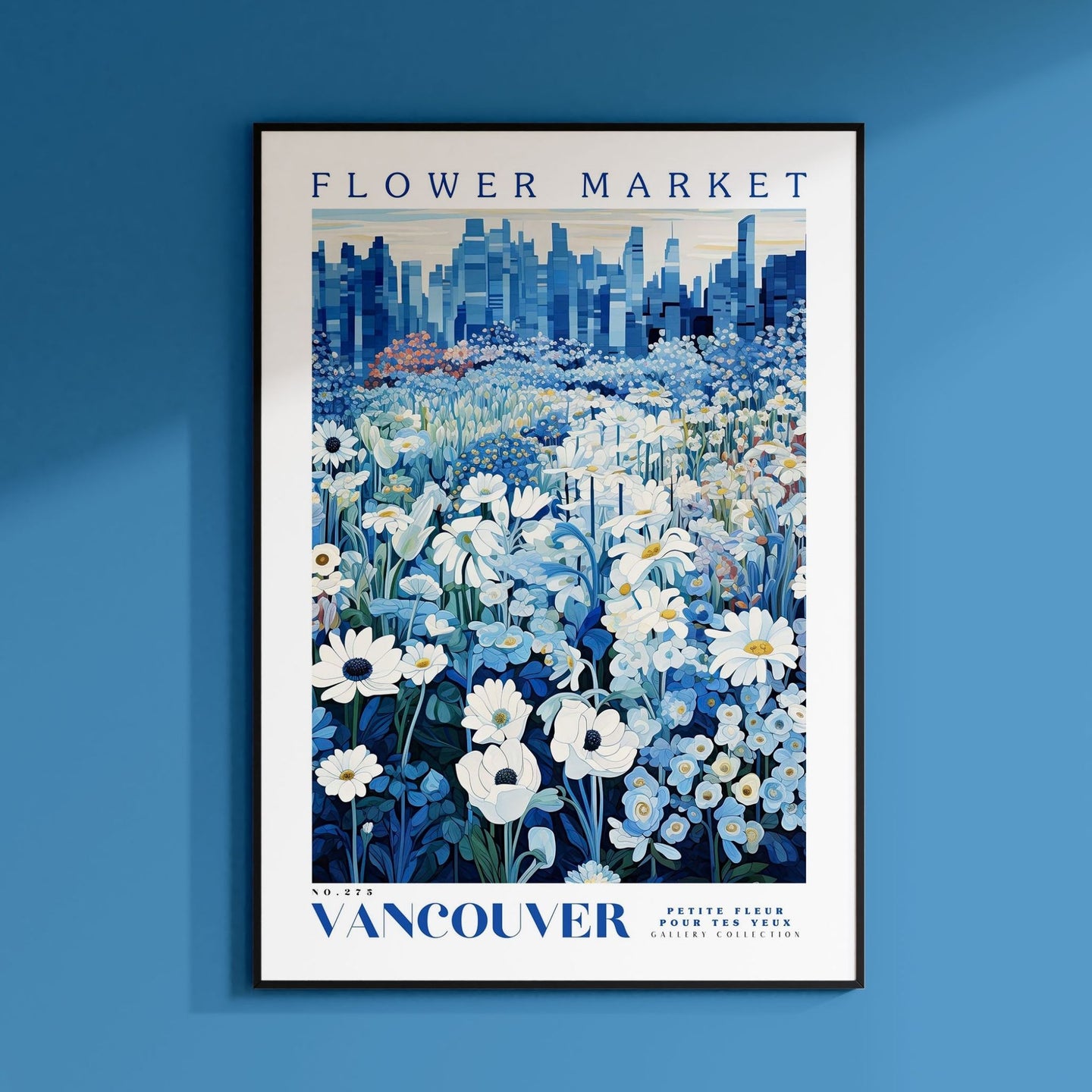 a poster of a flower market in vancouver