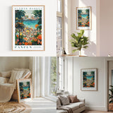 a living room filled with furniture and paintings