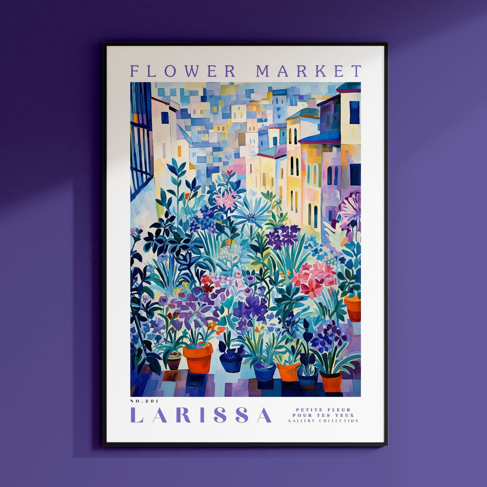 a picture of a flower market with potted plants