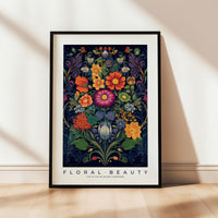 a picture of a painting of flowers on a wall